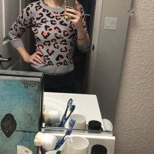 Club Monaco Leopard Print Sweater